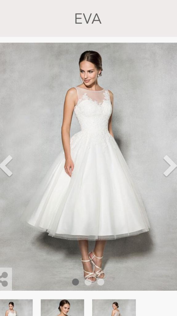 Ivory Tea Length Wedding Dress